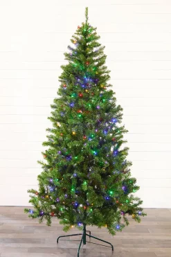 7.5' Aspen Pine Artificial Christmas Tree with 400 Color-Changing Lights