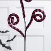 29” Black & Pink Polkadot Spiral Curly Spray