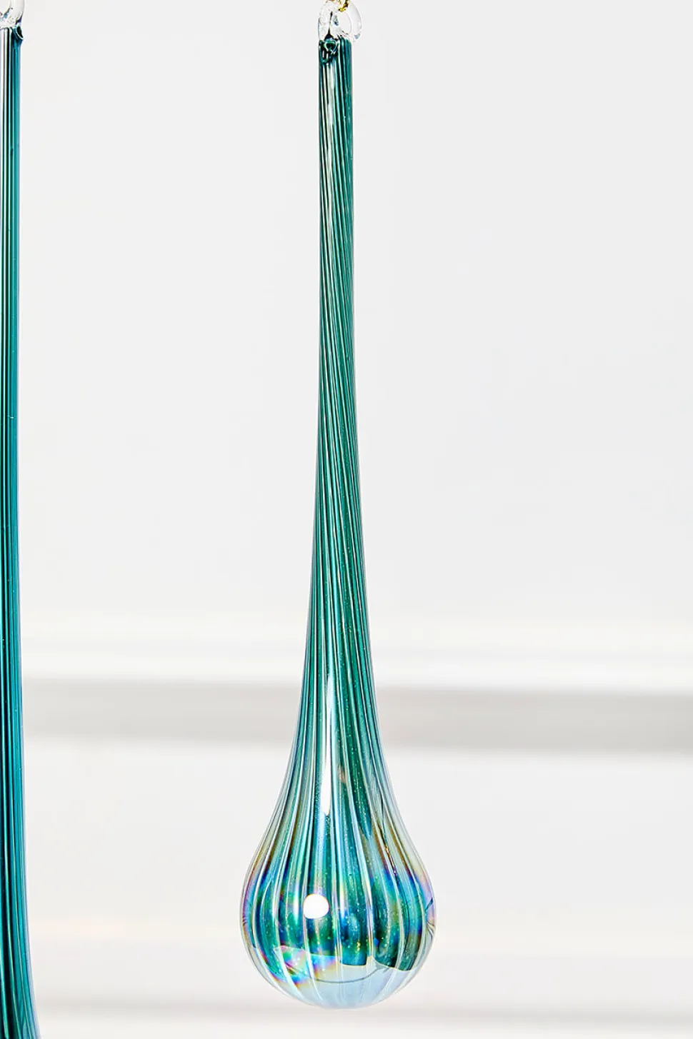 9" - 12" Blue Glass Drop Ornament