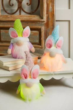 10.2” B/O Lighted Plush Easter Bunny Gnome Figurine