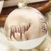 5" - 6" Bronze & Glitter Moose Glass Ornament