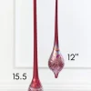 12" Burgundy Glass Drop Ornament