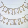 Burlap Winter Wishes Banner - Set of 2