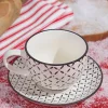 Ceramic Norden Pattern Cup And Saucer Set