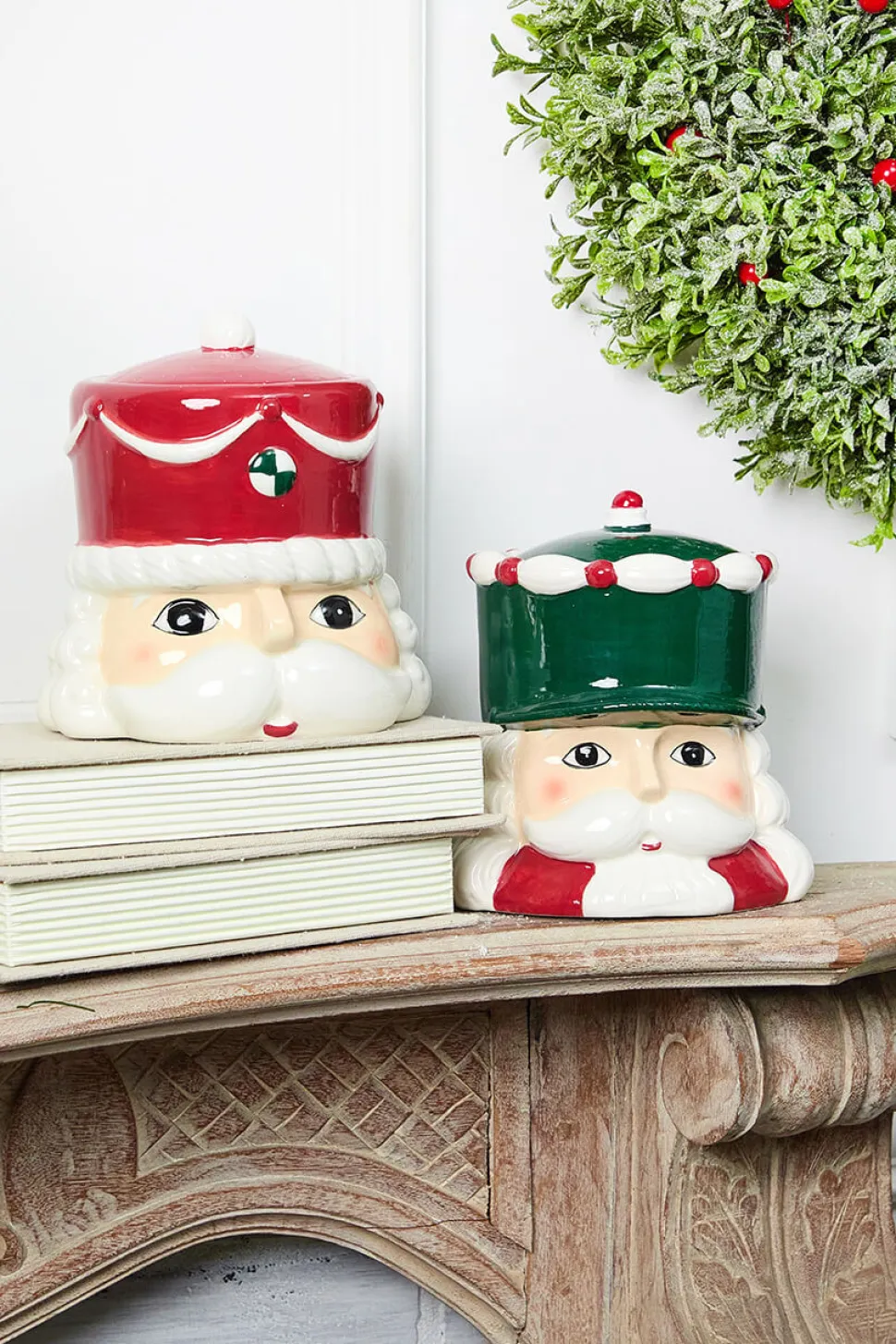 6" Ceramic Nutcracker Container - 2 Assorted