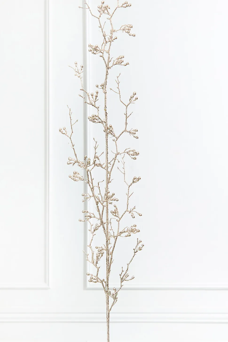 56.5" Champagne Glitter Berry Weeping Spray