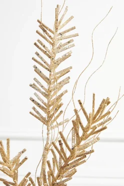 30” Champagne Glitter Sequin Pine Spray