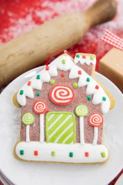 4.6” Clay Dough Gingerbread House Ornament