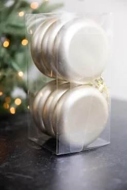 10cm Matte Champagne Round Disk - Set of 6