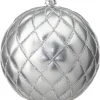 10 CM Silver Matte Glitter Net Ball Ornament