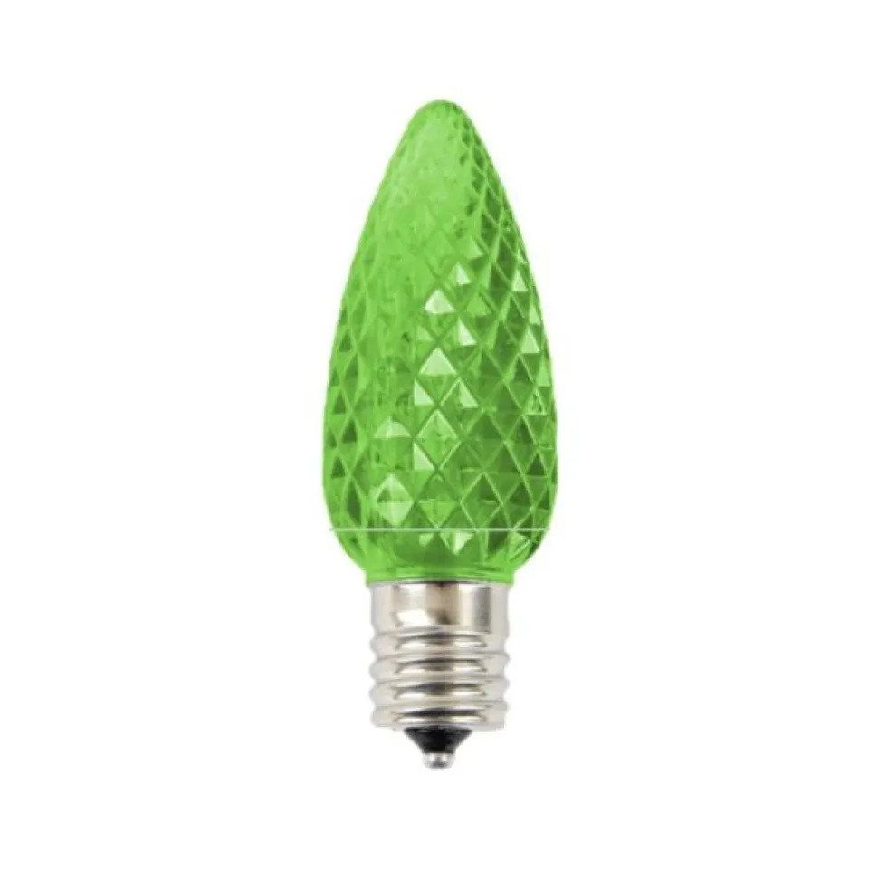 C9 Platinum Elite LED SMD Bulb (25 bulbs/bag) - Faceted, Green