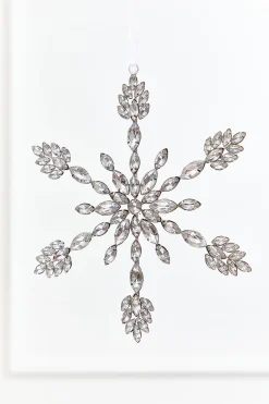 9.5" Crystal Jeweled Snowflake Ornament