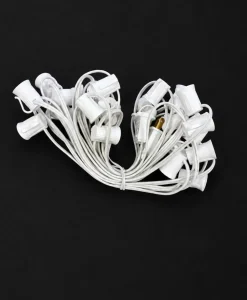 C9 Socket Cord White - 25' 12" Spacing