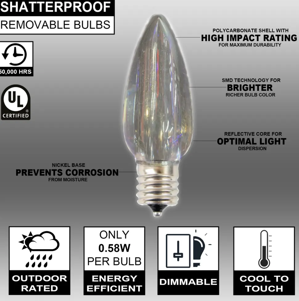 C9 Wonderful LED SMD Bulb (25 bulbs/bag) - Smooth, Cool White