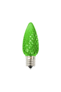 C9 Wonderful LED SMD Bulb (25 bulbs/bag) - Faceted, Green