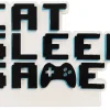 2.5" Eat Sleep Game Customizable Ornament