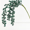 31" Emerald Glitter Berry Spray