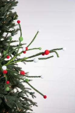 31” Felt Ball Twig Spray