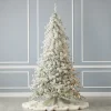6.5' Flocked Winter Fir Tree with 250 Warm White LED Lights