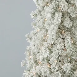 6.5' Flocked Winter Fir Tree with 250 Warm White LED Lights