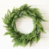 22" Frosted Cedar Wreath