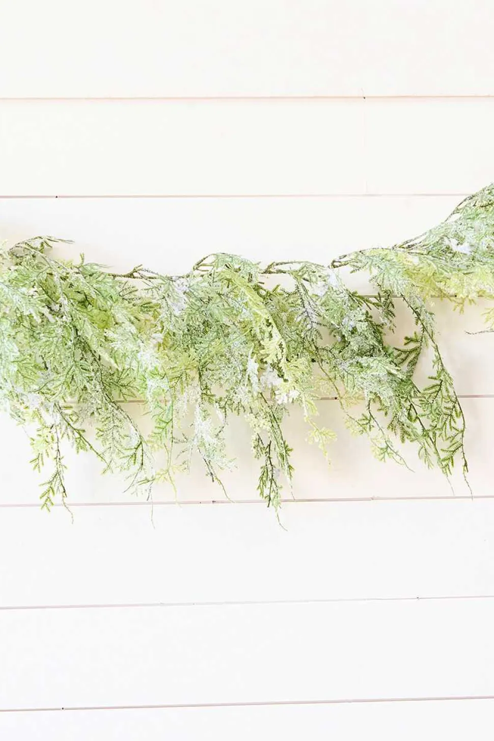 73” Frosted Fern Cone Garland