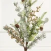 28” Frosted Mixed Pine Glitter Berry Spray