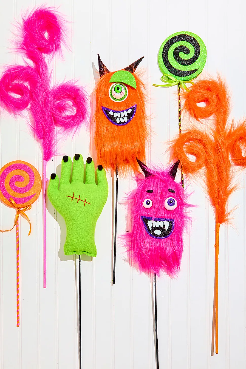 24" Furry Monster Spray - Orange