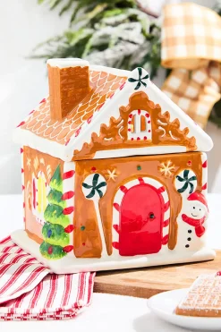 9.5"Gingerbread House Cookie Jar