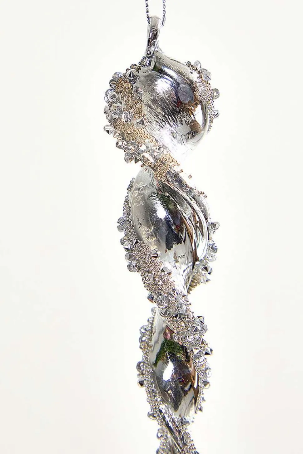 10" Glass Icicle Ornament