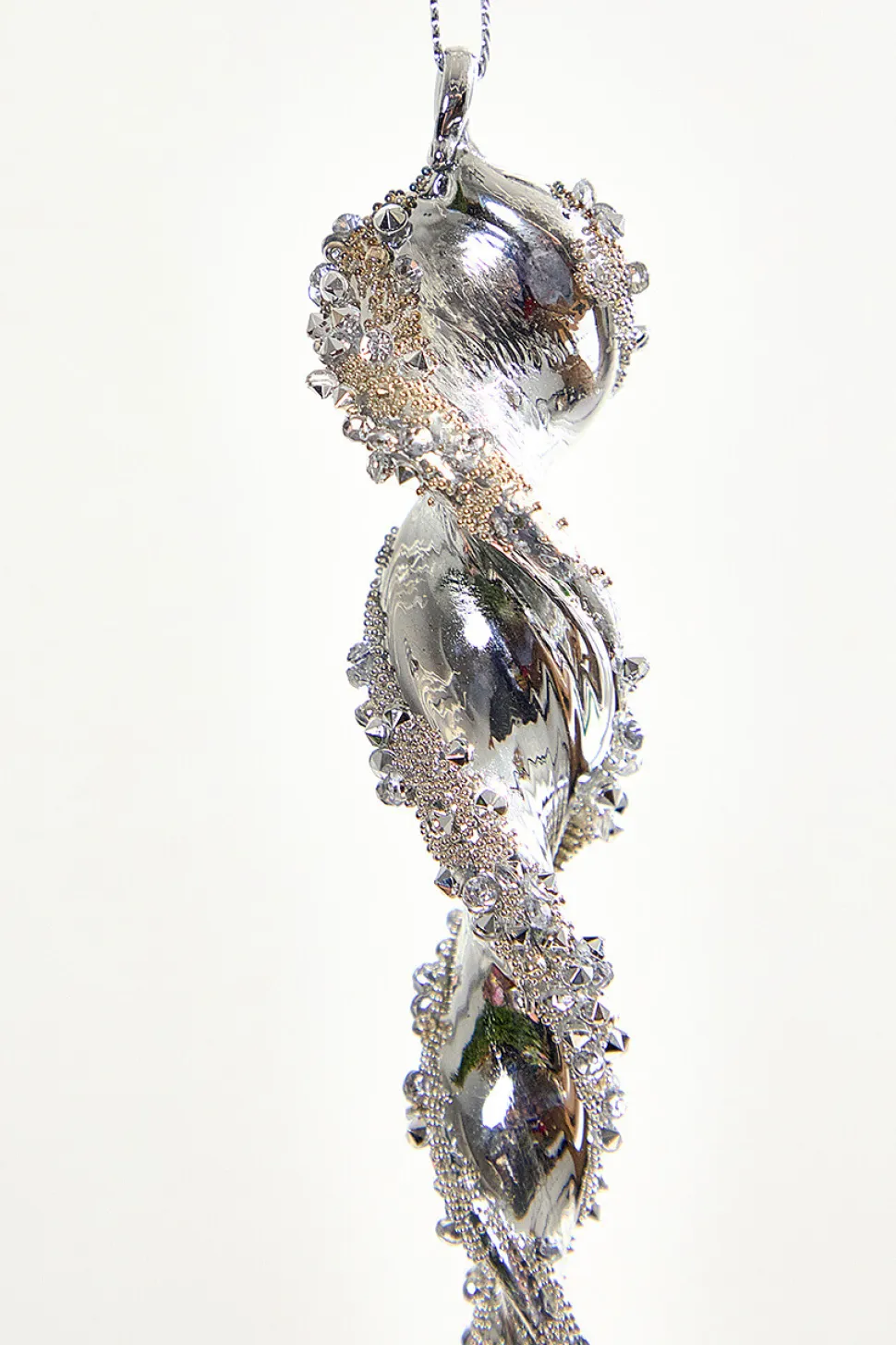 7.5" Glass Icicle Ornament
