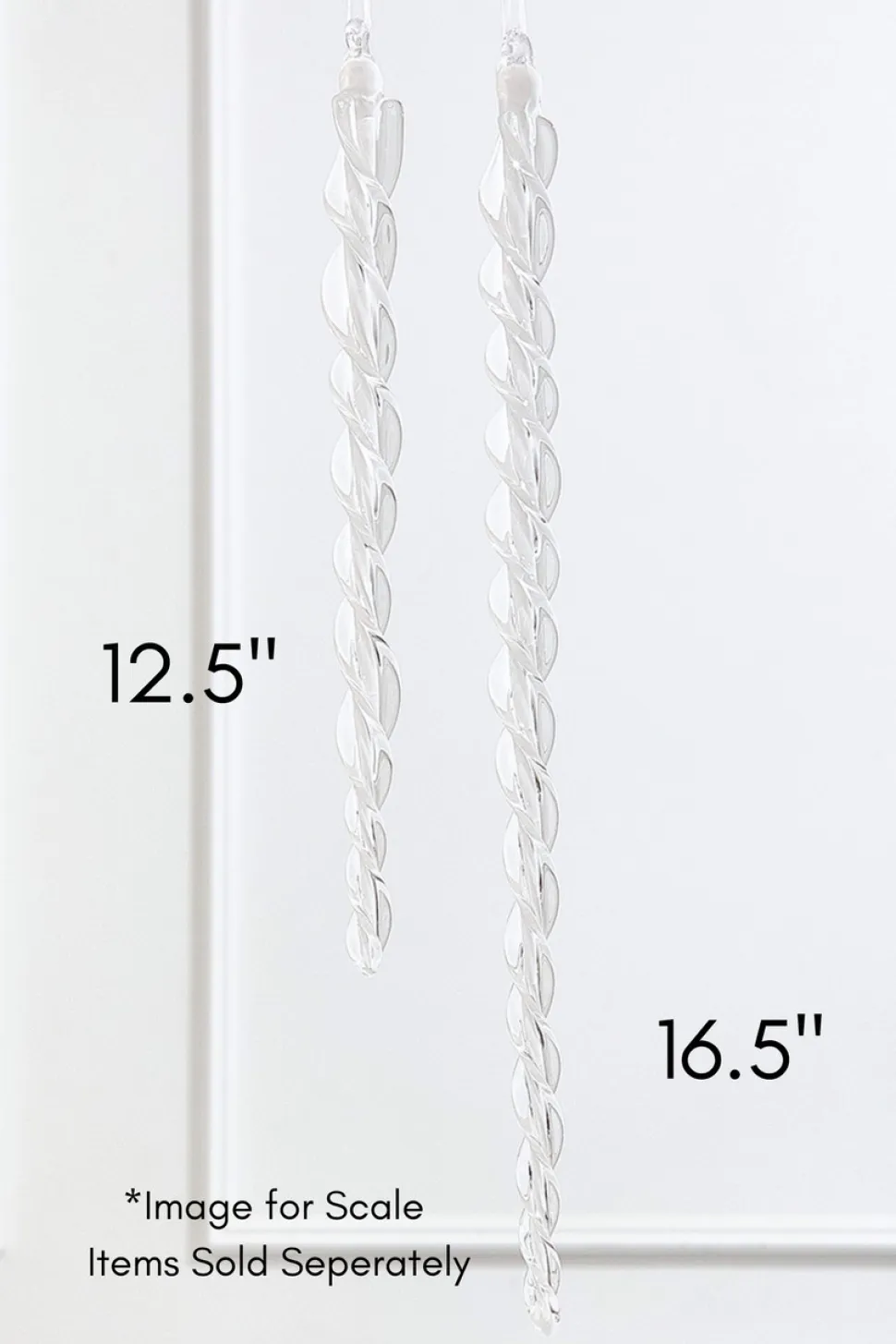 12.5" Glass Icicle Ornament