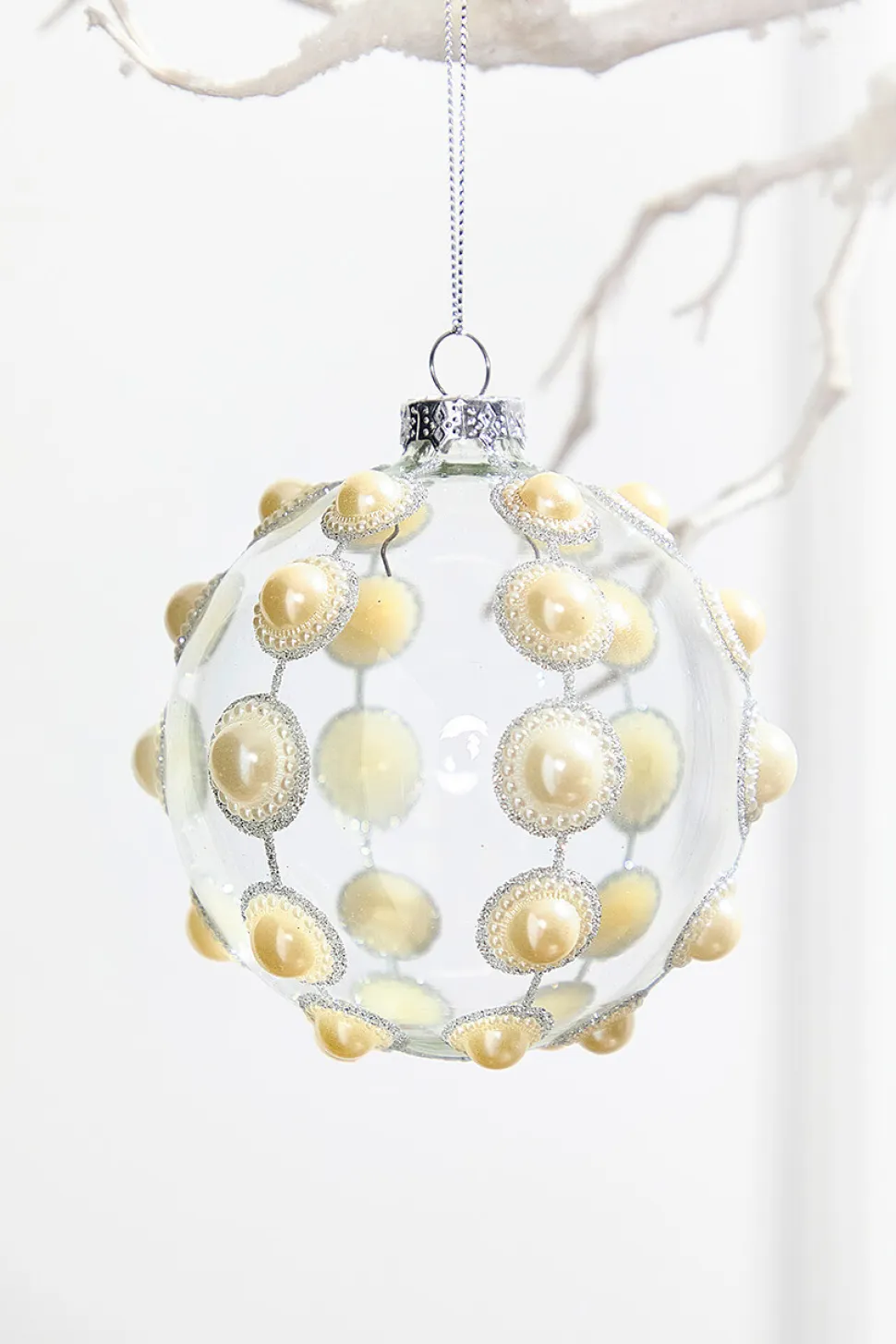 4" Glass Pearl Ornament