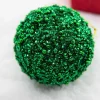 3.5" Glitter Ball Ornament - Green