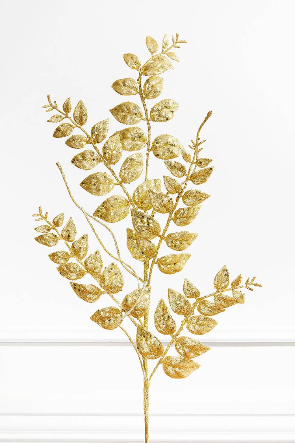 35” Glitter/Mica Later Fern Spray Gold