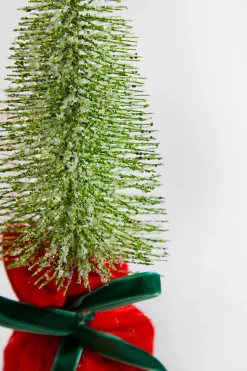 10” Glitter Tree In Felt Gift Sack