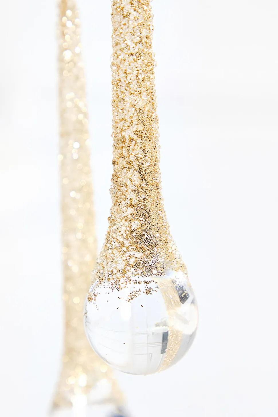 26" Gold Glass Drop Ornament Spray