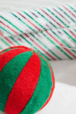 4” Gumdrop Ball Ornament - Red/Green