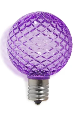 G50 Wonderful LED SMD Bulb (25 bulbs/bag) - Faceted, Purple