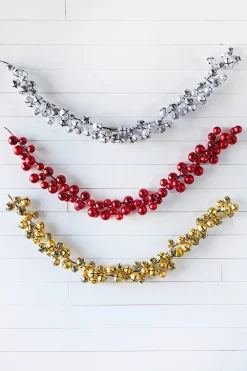 5’ Holiday Gold Jingle Bells Garland