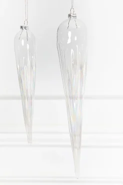 13" Iridescent Finial Glass Ornament