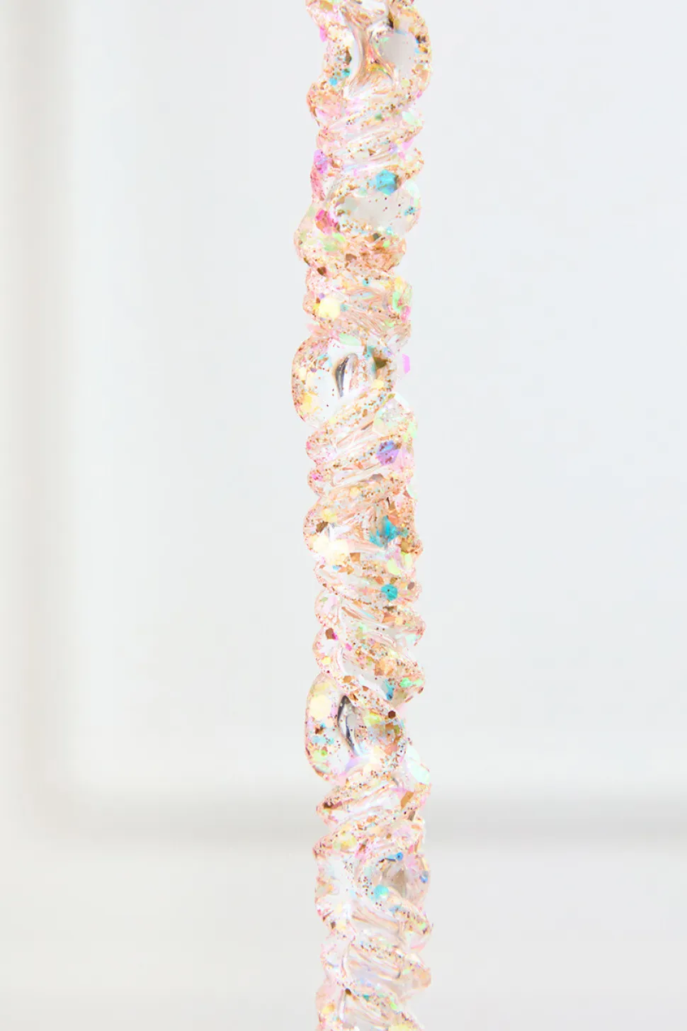 11.5" Iridescent Glass Icicle Ornament