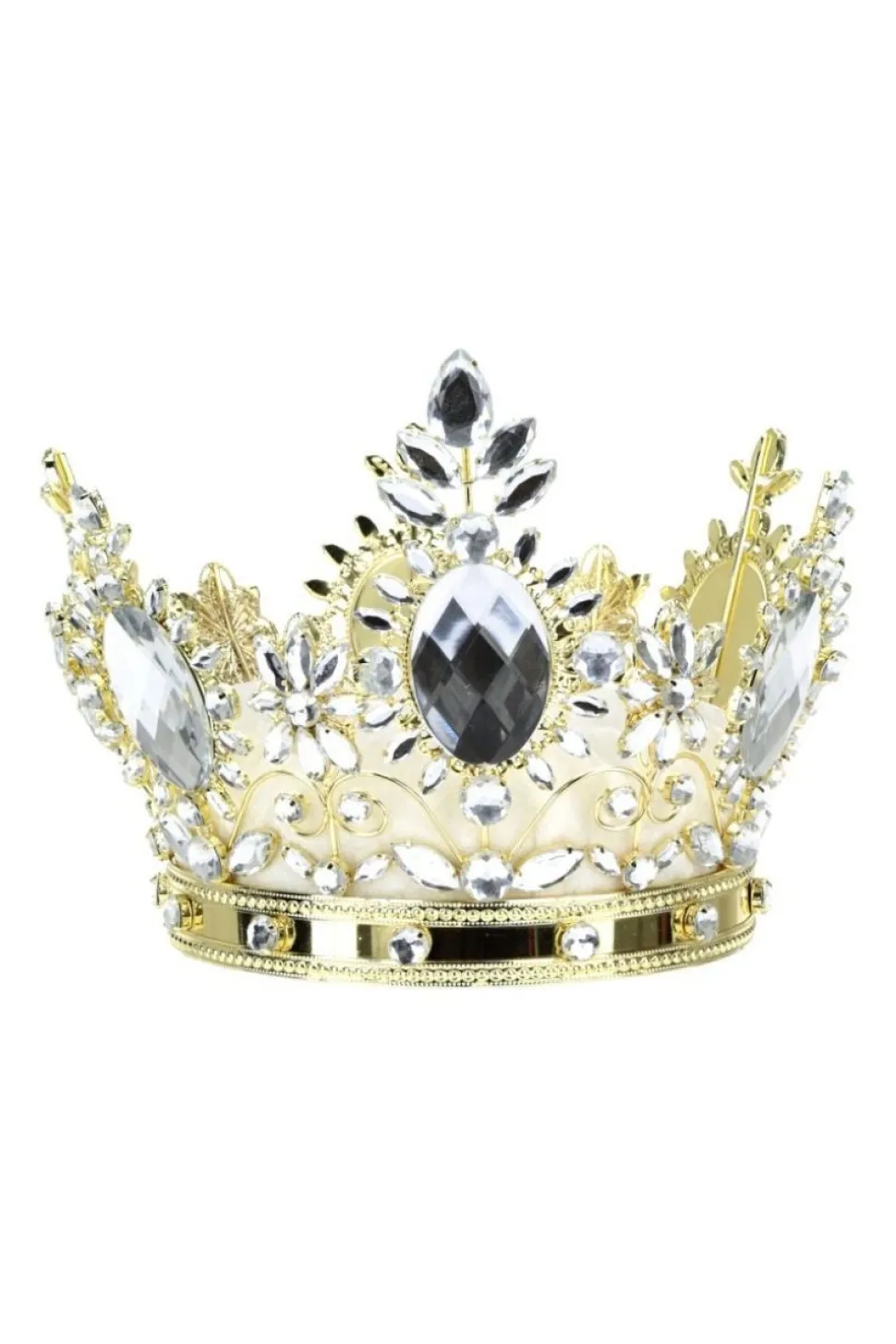 7.5" Jeweled Queen Crown, White - Mark Roberts