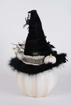 Karen Didion White Fiber Optic Pumpkin