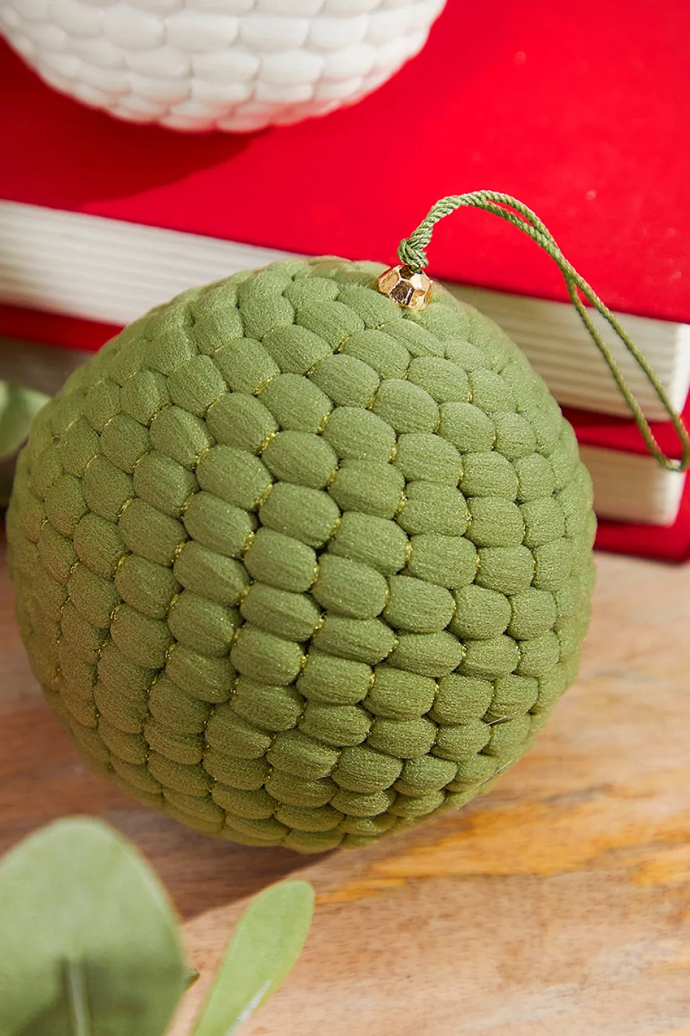 4" Knit Pom Pom Ball Ornament