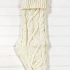 Knitted Christmas Stockings - Ivory