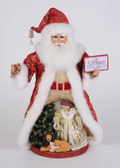 Lighted Peace on Earth Santa