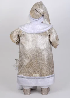 Lighted White Elegance Santa