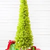 7' Lime Green Whimsical Tree with LED Lights