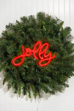 14" Lit Neon Jolly Sign